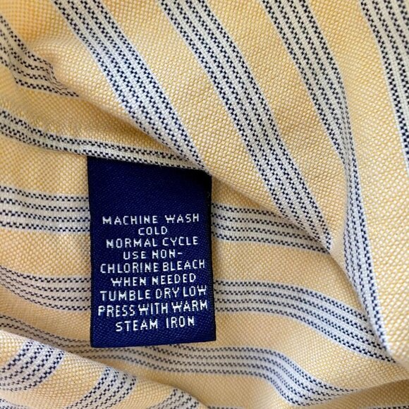 Daniel Cremieux Classics Yellow Blue Long Sleeve Button Down Shirt Mens Large - Picture 5 of 7